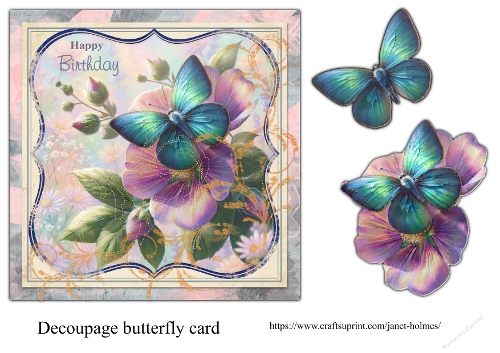 Decoupage Butterfly Topper