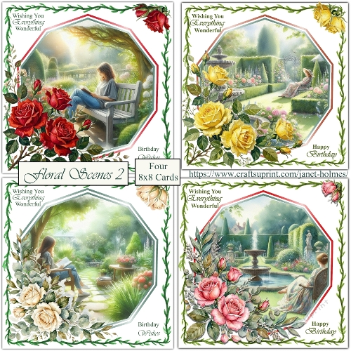 Floral Scenes 2 relaxing in the garden  2026