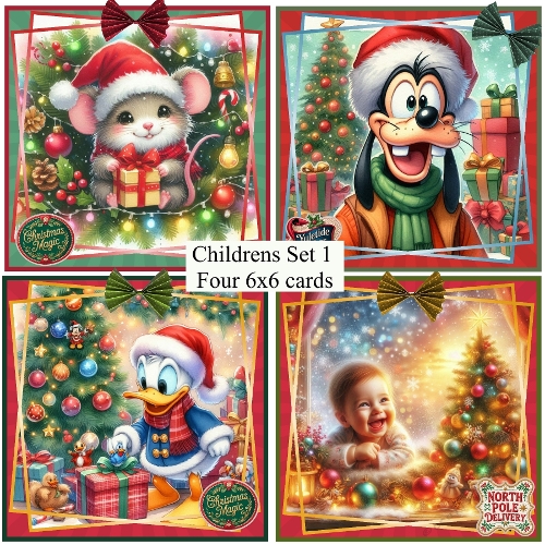 Childrens Christmas card set 1 2026 