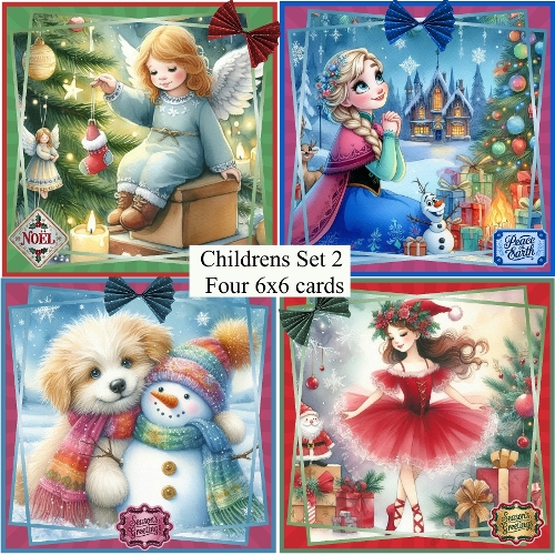 Childrens Christmas card set 2 2026 