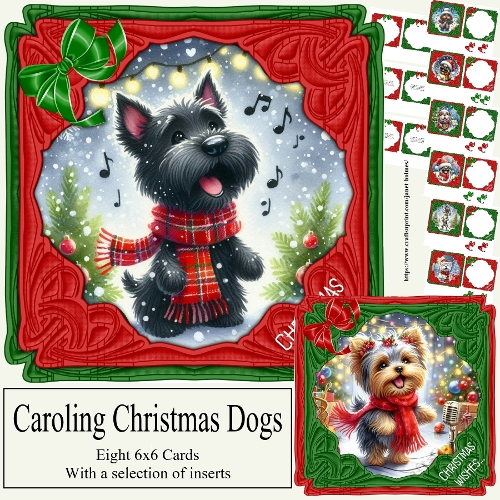 Carolling Christmas Dogs