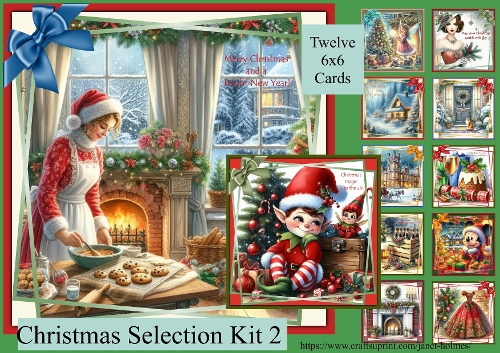 Christmas Selection kit 2 - mixed family set of 12 cards