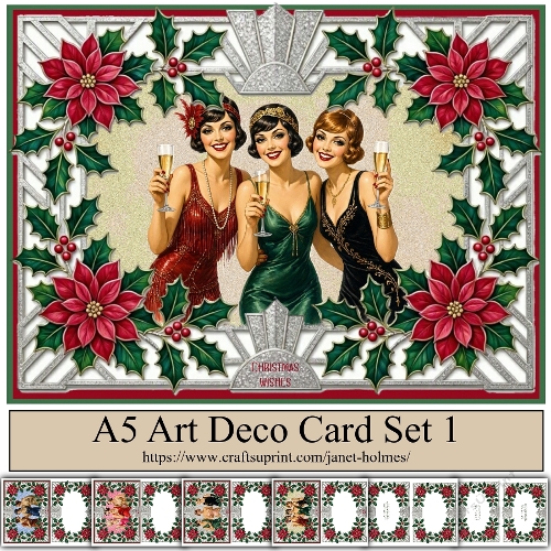 A5 Art Deco Card Set 1