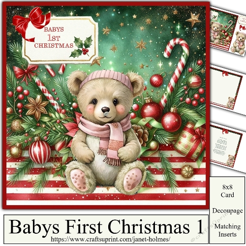 Babys First Christmas card 1