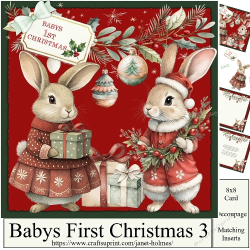Babys First Christmas card 3
