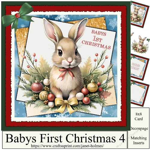 Babys First Christmas card 4