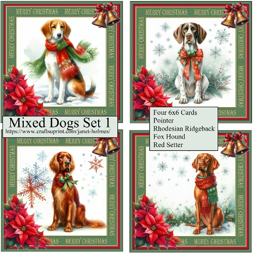Christmas Mixed Dogs 1