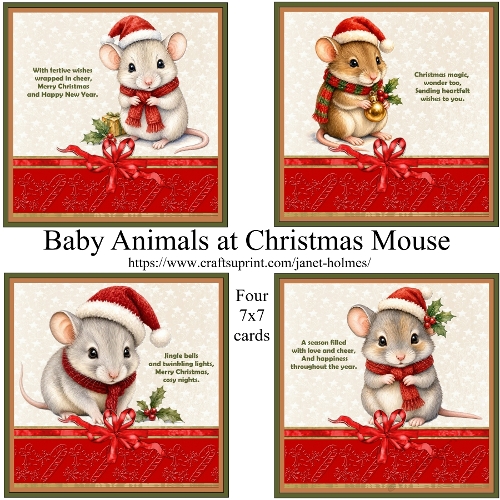 Baby Animals at Christmas Mouse