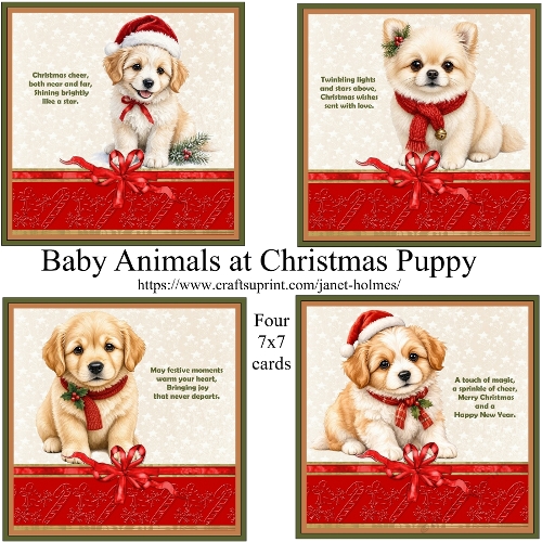 Baby Animals at Christmas Puppy