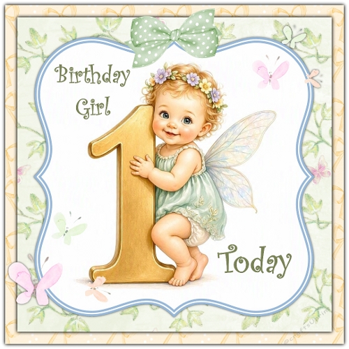 Birthday Fairy Card Aged 1 
