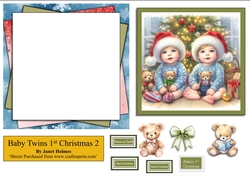 Baby twins first Christmas 2