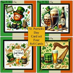 Saint Patricks day Card set