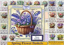 Spring Flower Baskets 18 cards