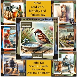 Mens card kit 5 birthday and fathers day
