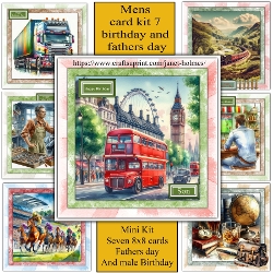Mens card kit 7 birthday and fathers day