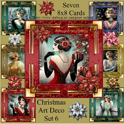 Christmas art deco set 6 2025