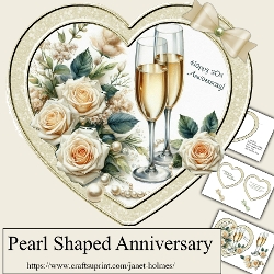 Pearl Shaped anniversary card