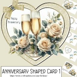 Shaped anniversary card