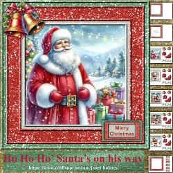 Ho Ho Ho Santas on his way set 1