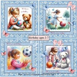 Birthday ages 3-7 girl