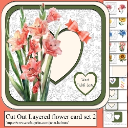 Cut out layerered card set 2