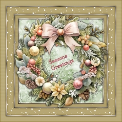 Christmas Wreath 7x7 CARD