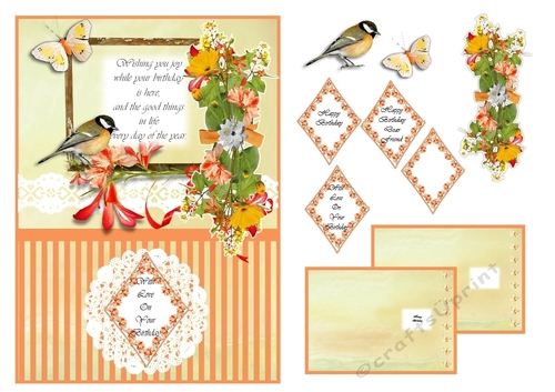 A5 Card Bird Of Hope - PERSONAL USE ONLY