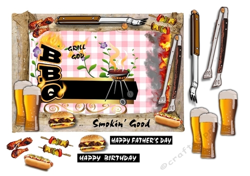 BBQ Smokin Good Fathers Day or Birthday A5