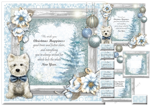 Westie Dog Christmas Frame