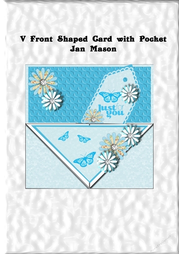 Blue V Front Card With Pocket
