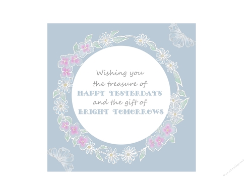 Parchment Floral Circle 