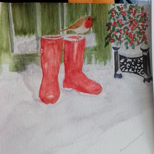 Robin and Red Wellies