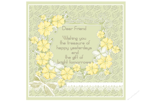 Green and Yellow Friendship Frame
