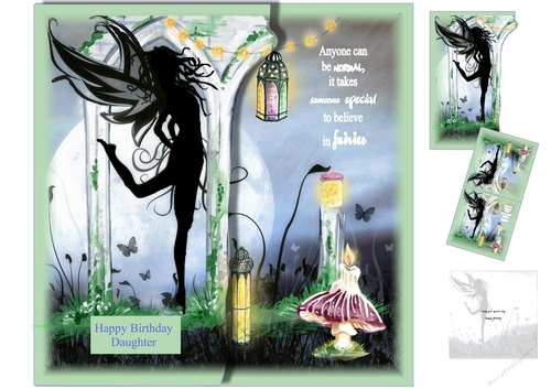 Fairy Silhouette in the Moonlight