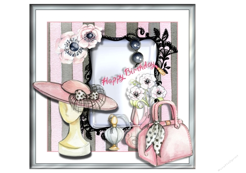 Pink Dresser & Mirror