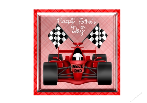 Red Racing Car Fathers Day