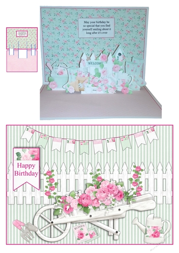 Rose Garden Pop Up Card