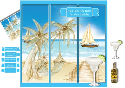 Tropical Paradise Birthday, Fathers Day, Retirement