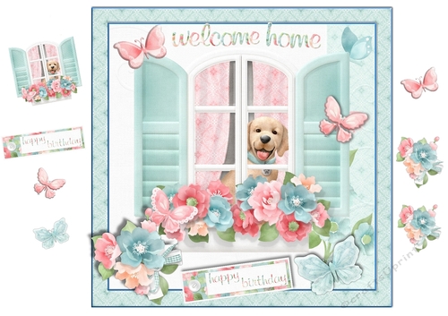Welcome Home Dog At The Window