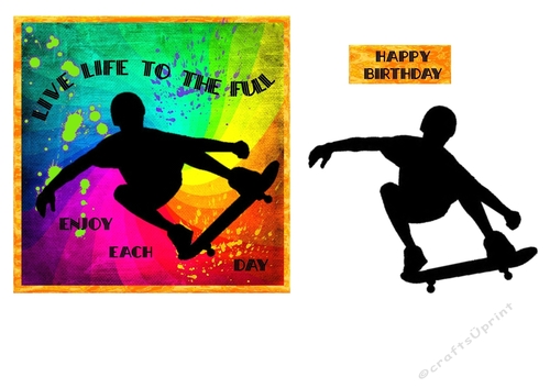 Skateboarding Teenager Live Life To The Full