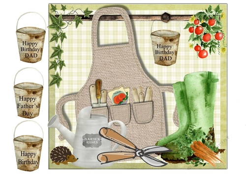 Gardening Hessian Apron Fathers Day/Birthday