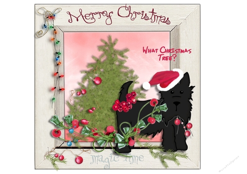 Christmas Scottie Dog