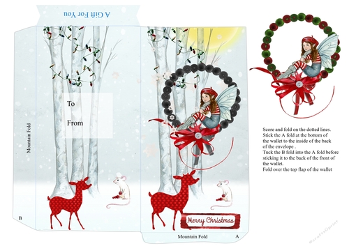 Christmas Fairy Money Wallet Top Opening