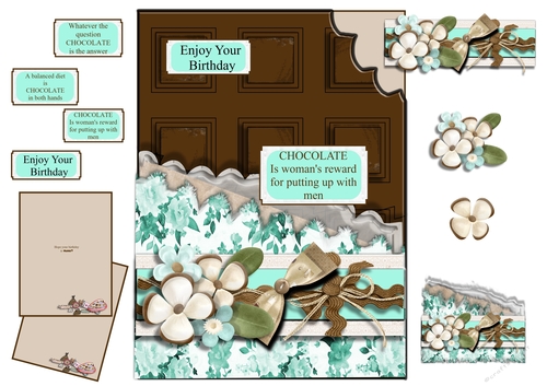 Chocolate Bar Shaped Card