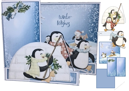 Z Fold Penguins In The Snow