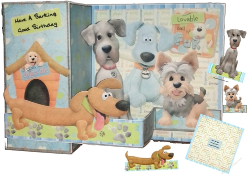 Z fold Dogs Life including Template