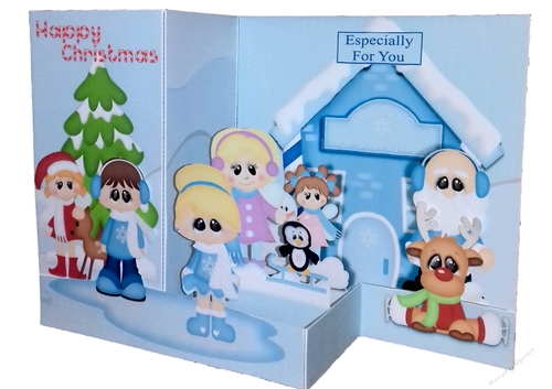 Z Fold Frosty Ice Skating including Z fold Template