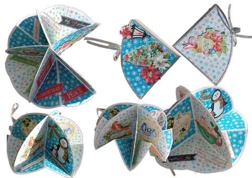 Circle Folding Christmas Card with Instructions