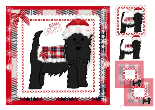 Scottie Dog Ready For Christmas