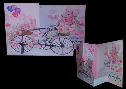 Z Fold Bicycle Flower Baskets including Template
